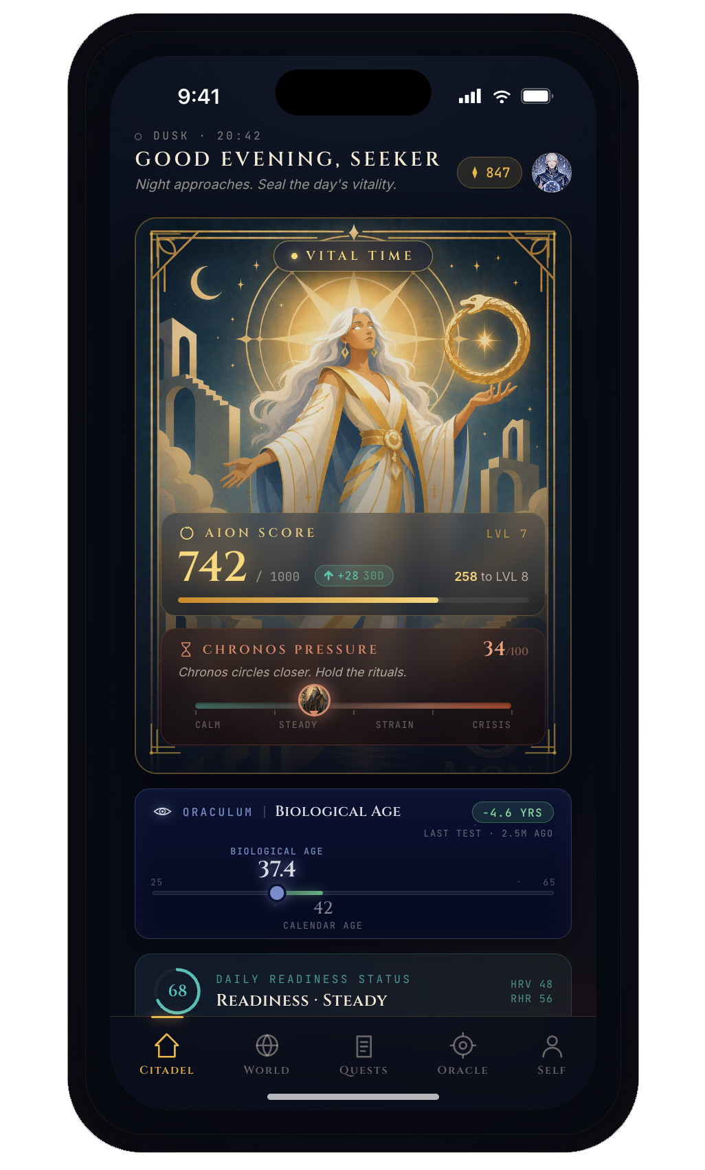 Hongu app — Citadel home